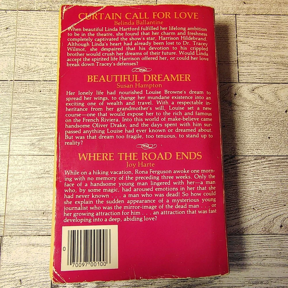3 Love Stories Curtain Call Love Beautiful Dreamer Where Road Ends Vtg‎ Romance
